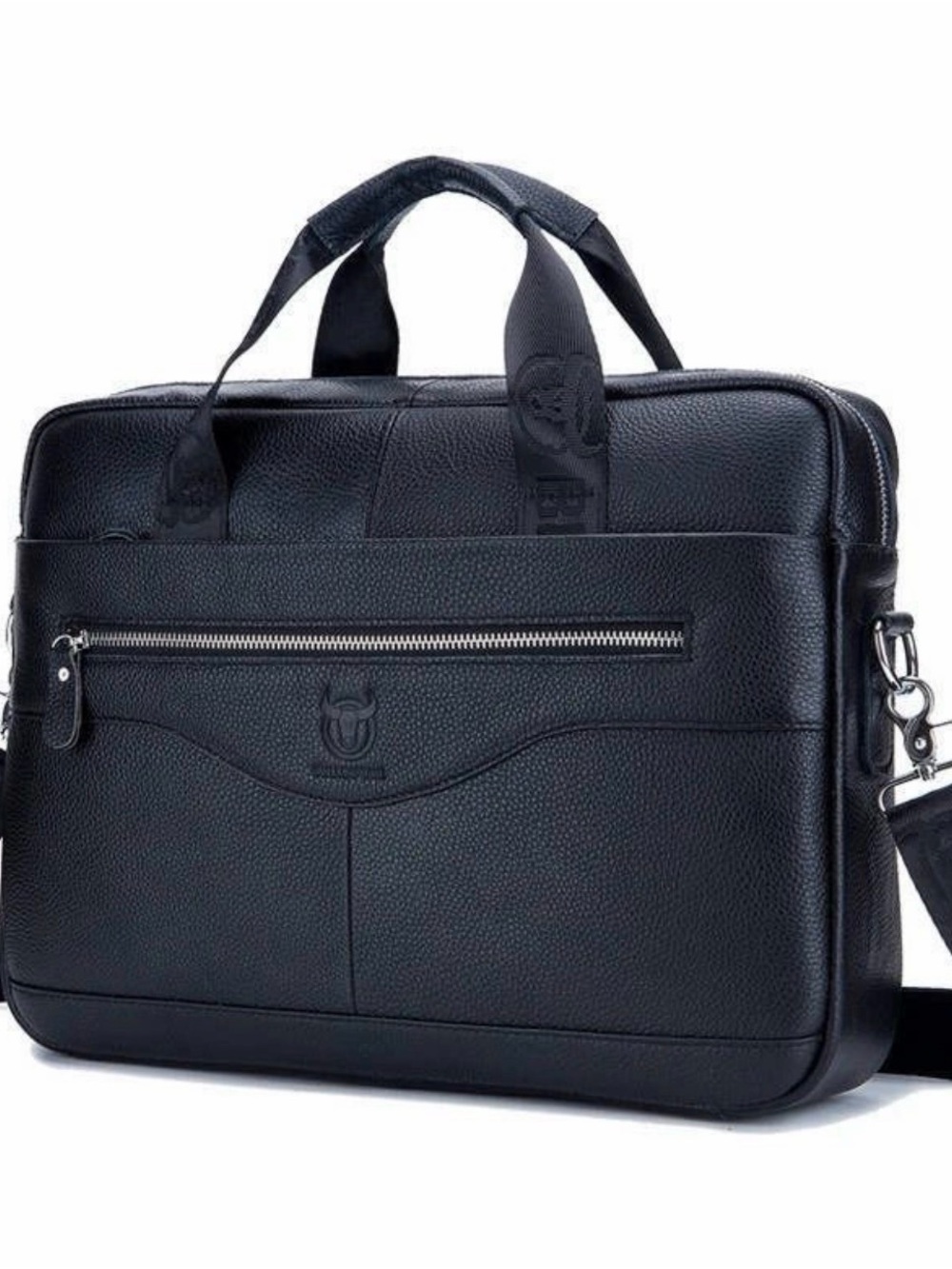 BULLCAPTAIN Laptop for Men Briefcase Bag Leather - MISSING SHOULDER STRAP